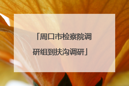 周口市检察院调研组到扶沟调研